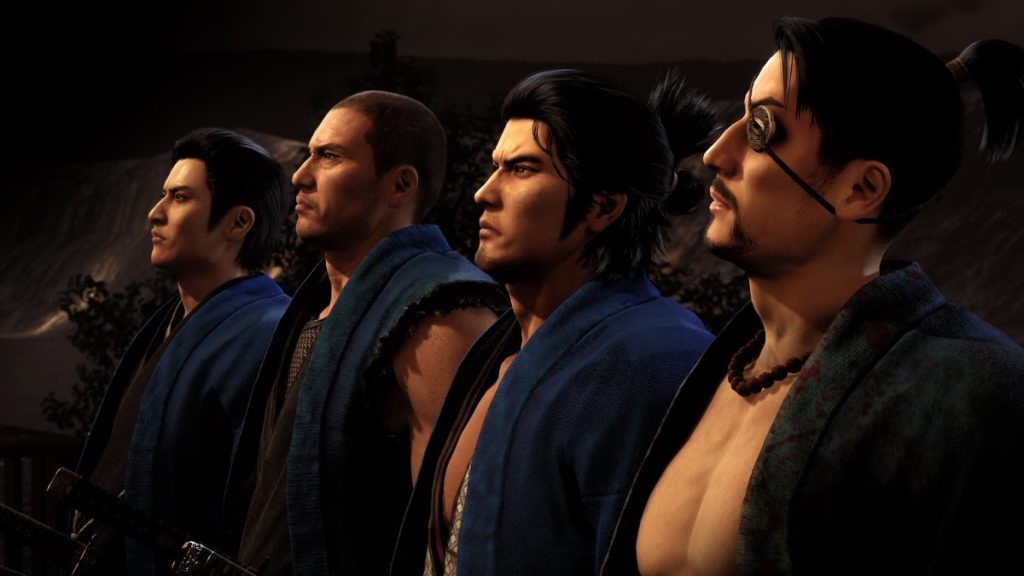 Imagem mostra os personagens de Like a Dragon: Ishin!