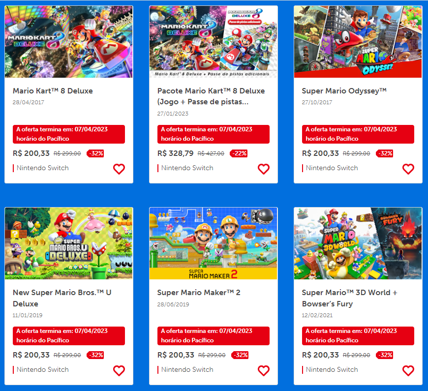 Combo 3 Jogos - Mario Kart 8 + Mario Odyssey + Zelda em Promoção na  Americanas