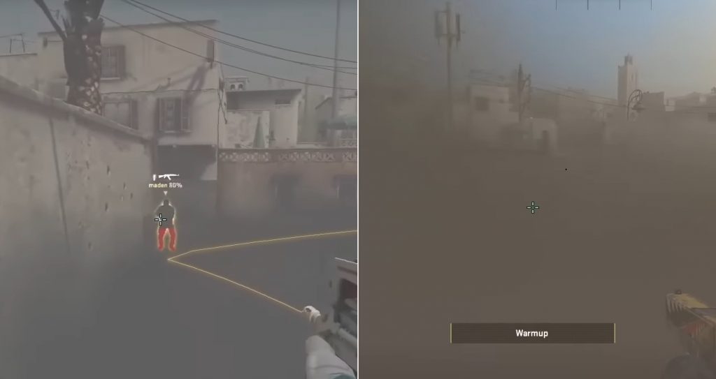 CS2: Veja como estão as smokes one way na Dust 2