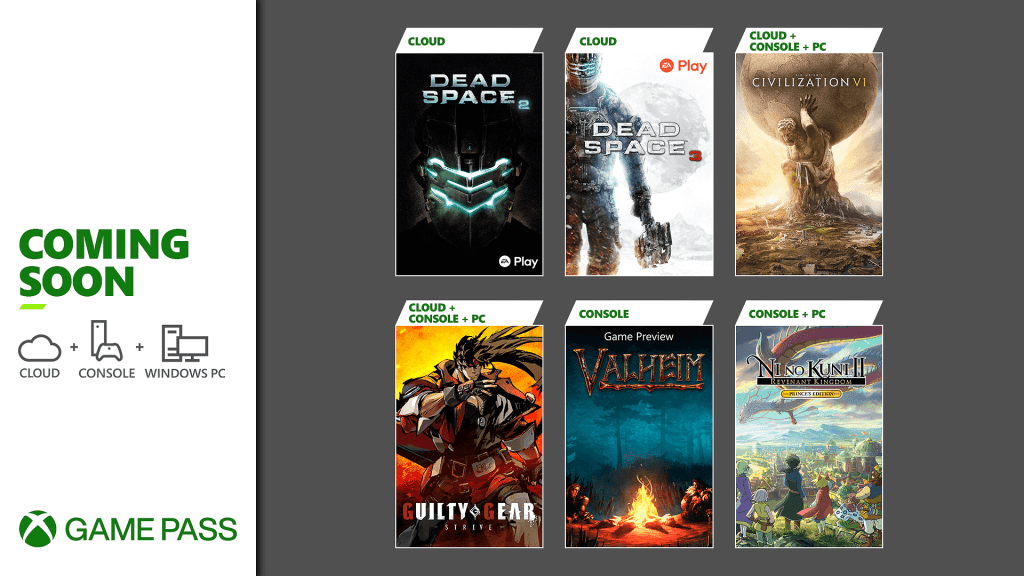 Xbox Game Pass novos jogos