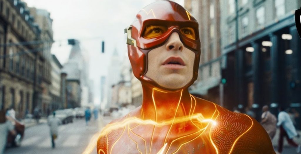 The Flash (Ezra Miller) viaja pelo multiverso em novo filme. (Imagem: Reprodução)