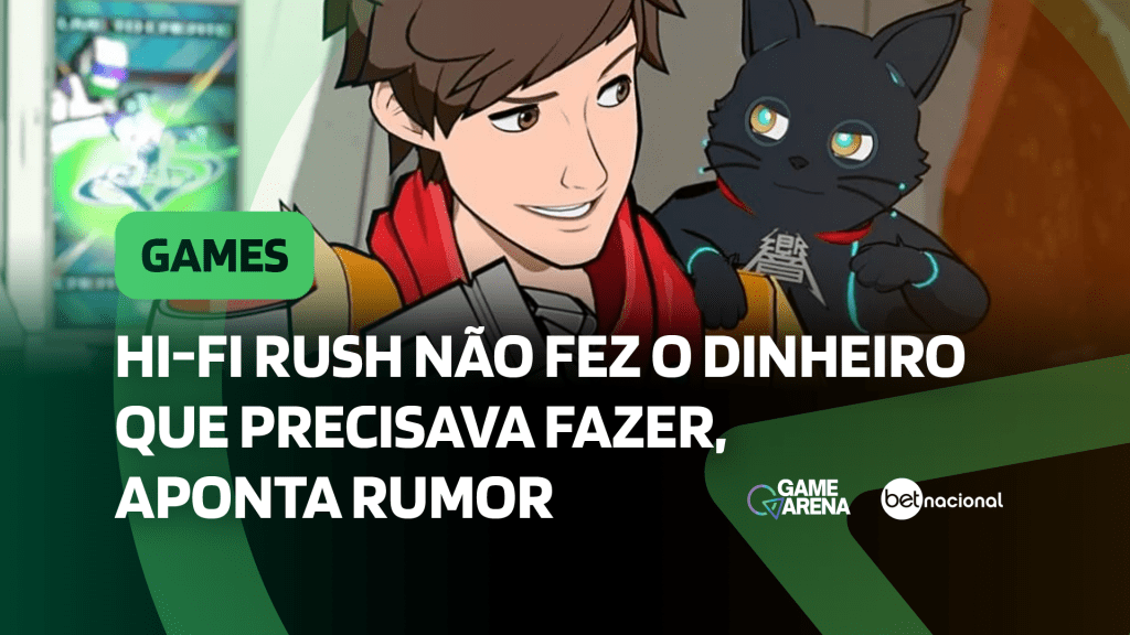 Imagem mostra o protagonista de Hi-Fi Rush com seu gato.