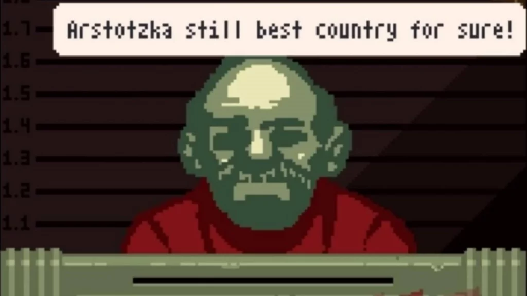 Tela do jogo Papers, please (Lucas Pope, 2013)