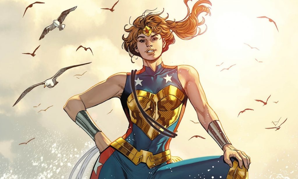 Trinity, filha da Mulher-Maravilha, é uma criação de Daniel Sampere e Tom King. (Reprodução/DC Comics)