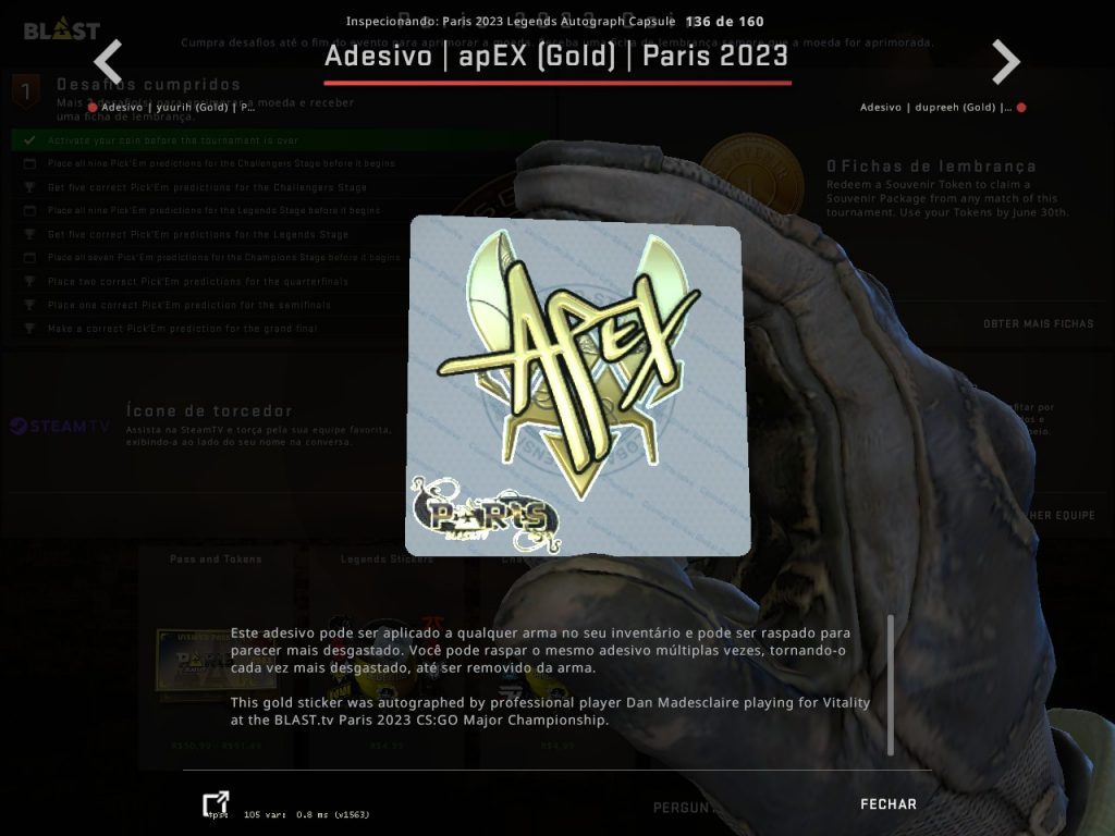 BLAST Paris: Valve usou autógrafos antigos em stickers sem avisar aos jogadores