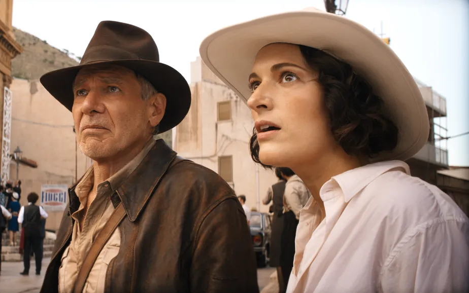 Indiana Jones (Harrison Ford) e sua afilhada Helena (Phoebe Waller-Bridge)