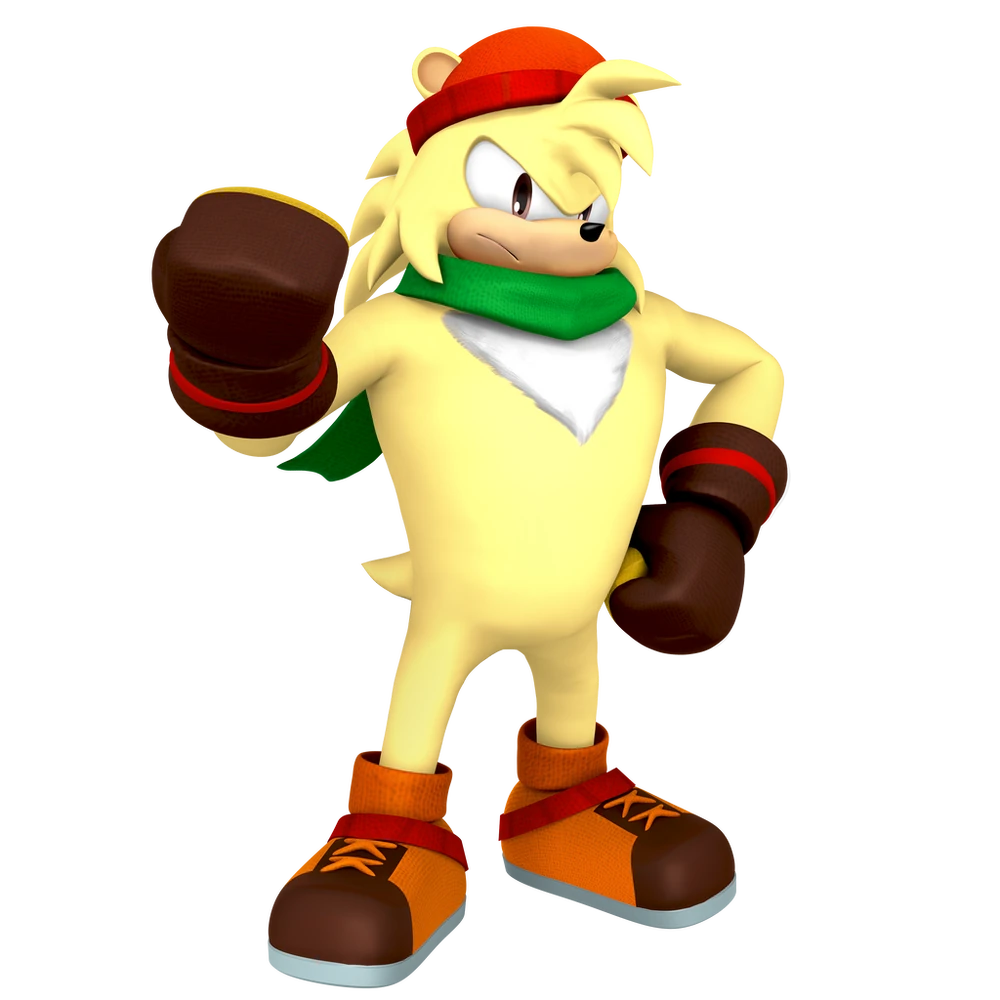 Personagem amarelo do sonic