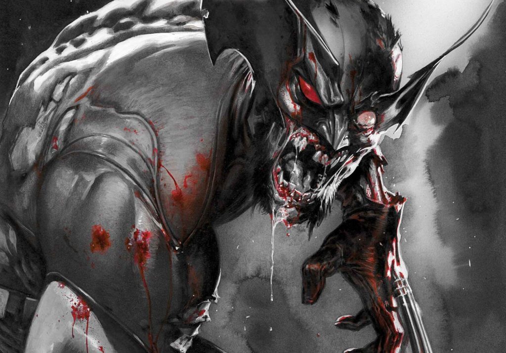 Marvel Zombies: Wolverine é um zumbi com sede de sangue em arte da capa de Gabriele Dell'otto