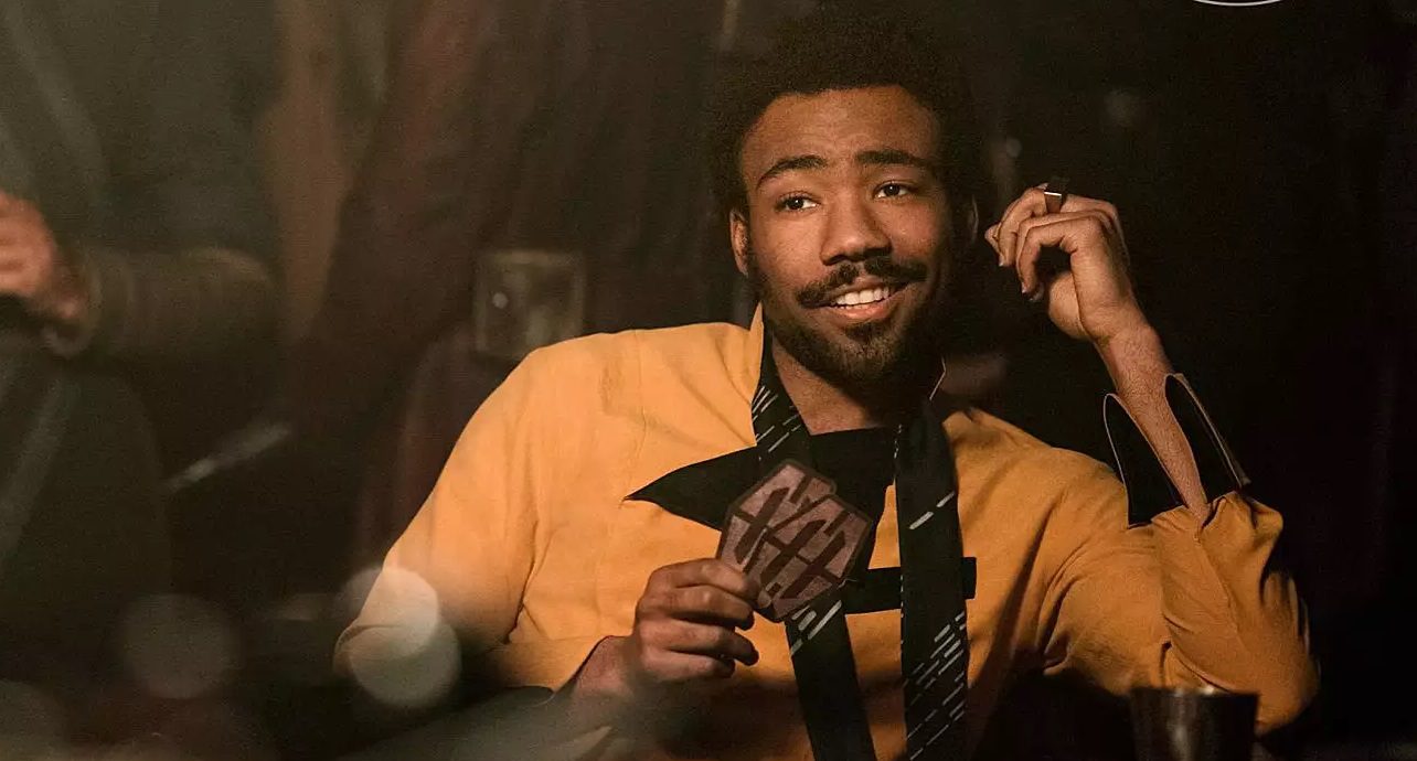 Lando Calrissian (Donald Glover) em Han Solo: Uma História Star Wars