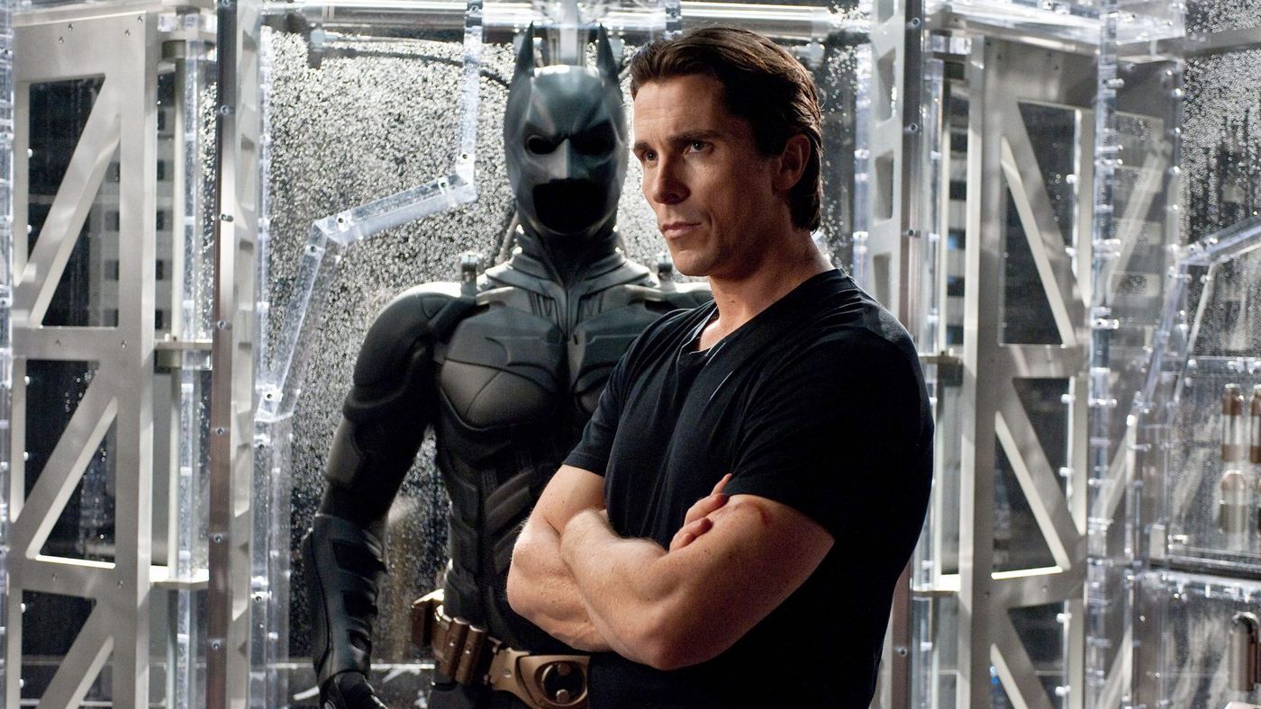 Bruce Wayne (Christian Bale) em O Cavaleiro das Trevas