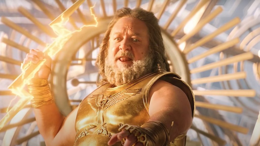 4 fatos sobre Zeus, o personagem de Russell Crowe em 'Thor: Amor e Trovão