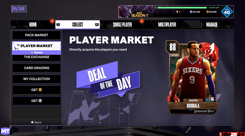 NBA 2K24 MyTEAM Mercado de Jogadores