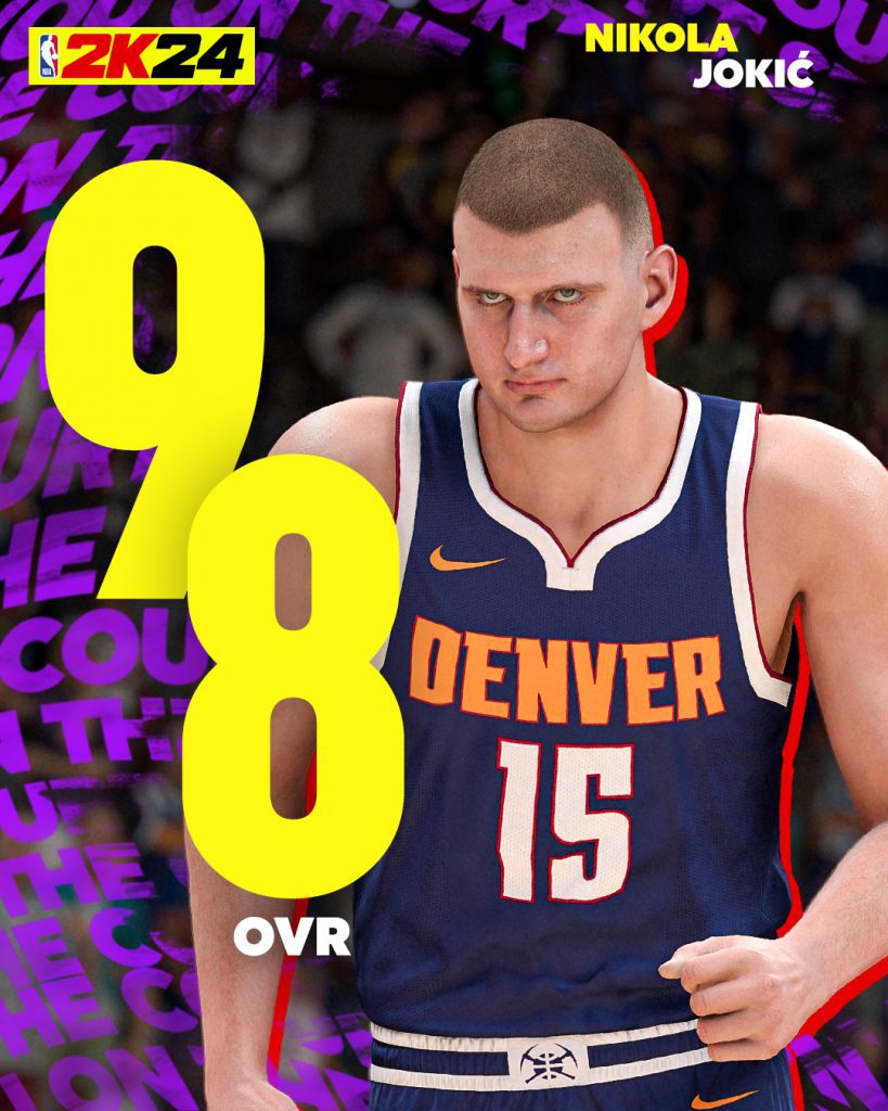 Classificação de Nikola Jokic no NBA 2K24