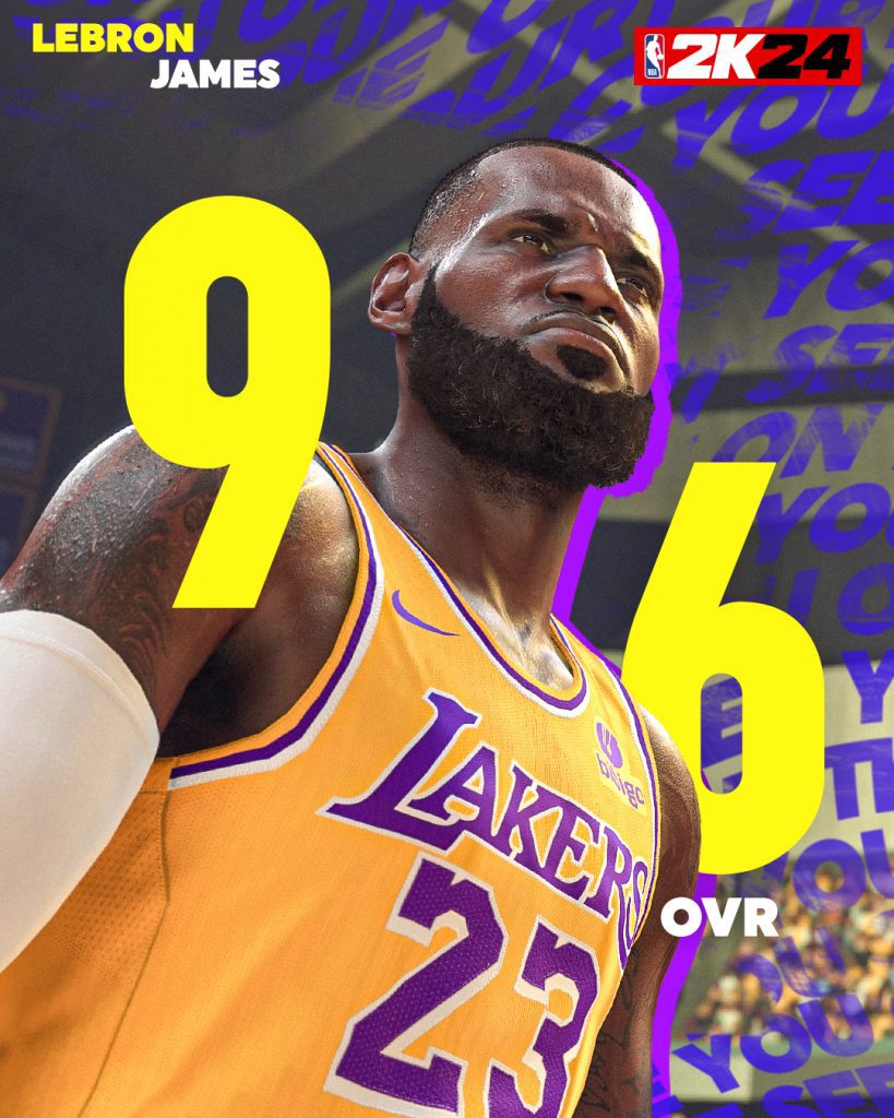 Classificação de LeBron James no NBA 2K24