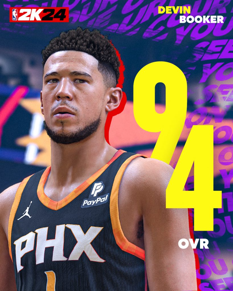 Classificação de Devin Booker no NBA 2K24