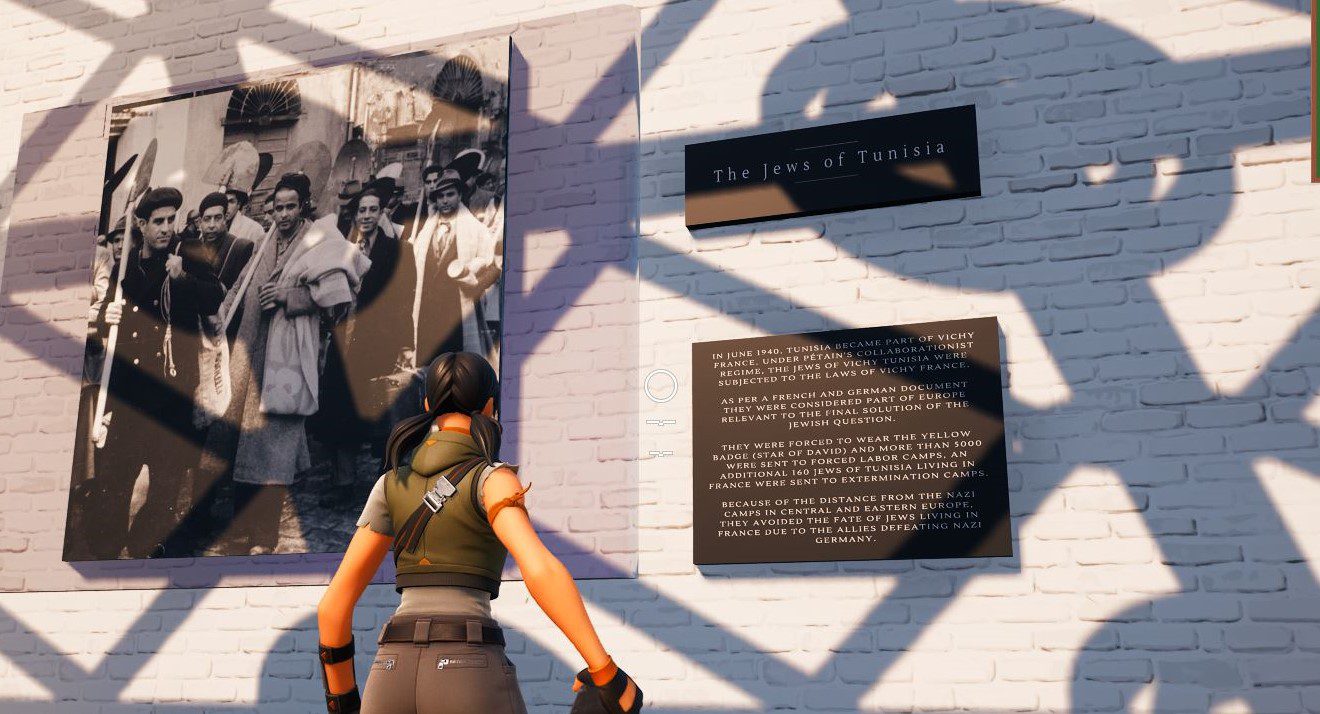 Recriação de um Museu do Holocausto em Fortnite