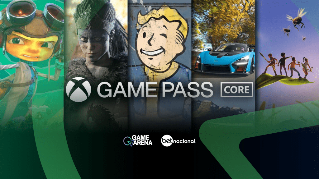 Imagem mostra jogos que vão estar disponíveis no Xbox Game Pass Core, novo serviço do console