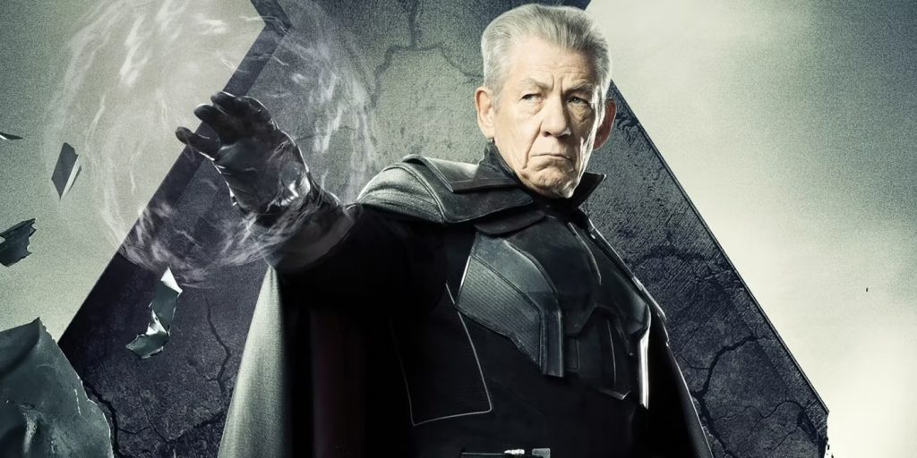 Sir Ian McKellen como Magneto nos filmes de X-Men da Marvel