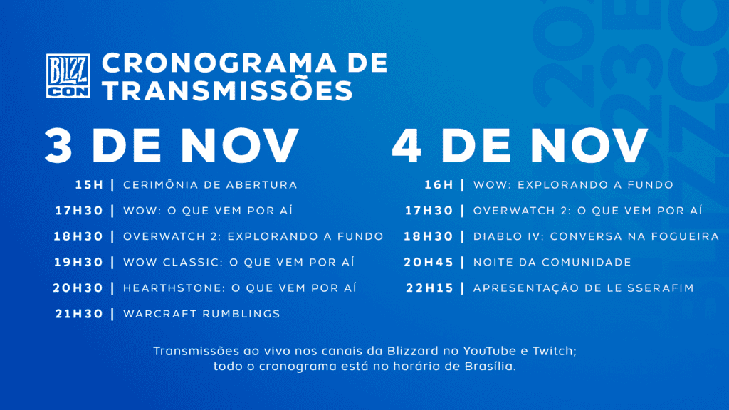 Programação completa da BlizzCon 2023