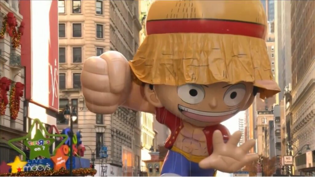 One Piece: Luffy se dá mal na sua primeira parada do Dia de Ação de Graças