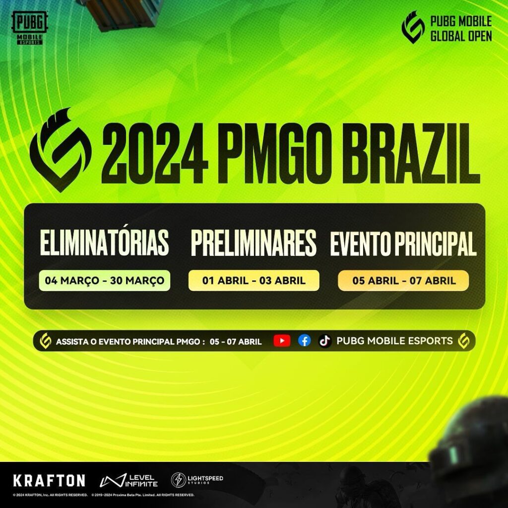 PUBG MOBILE terá torneios no Brasil com premiações milionárias em 2024