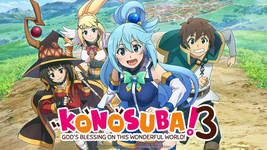 Konosuba: 3ª temporada e outros animes são confirmados pela Crunchyroll
