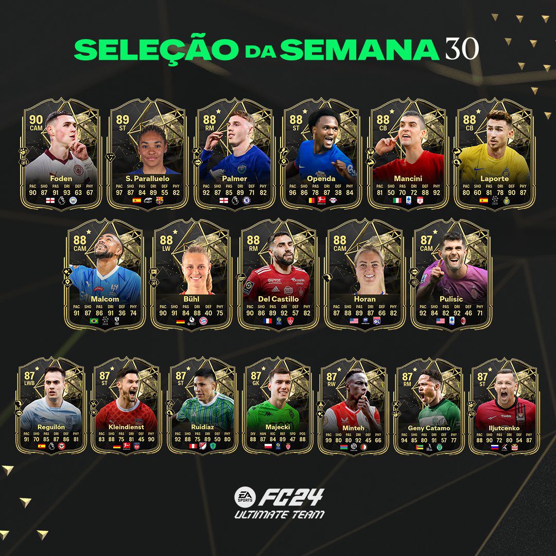 Guia de Ultimate Team TOTW 30 Time Completo