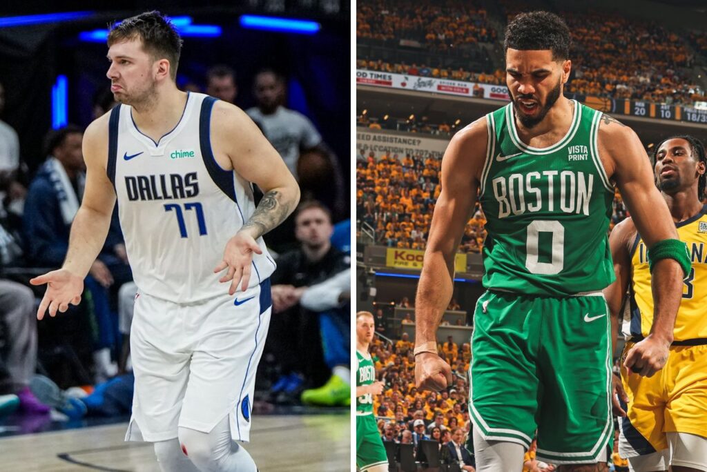 NBA: Recorte com Luka Doncic e Jayson Tatum, de Dallas Mavericks e Boston Celtics