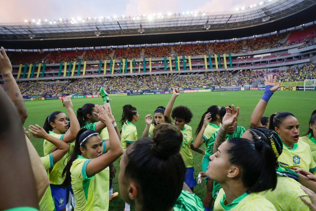 Arena de Pernambuco para jogo da Seleção Feminina do Brasil x Jamaica em 2024