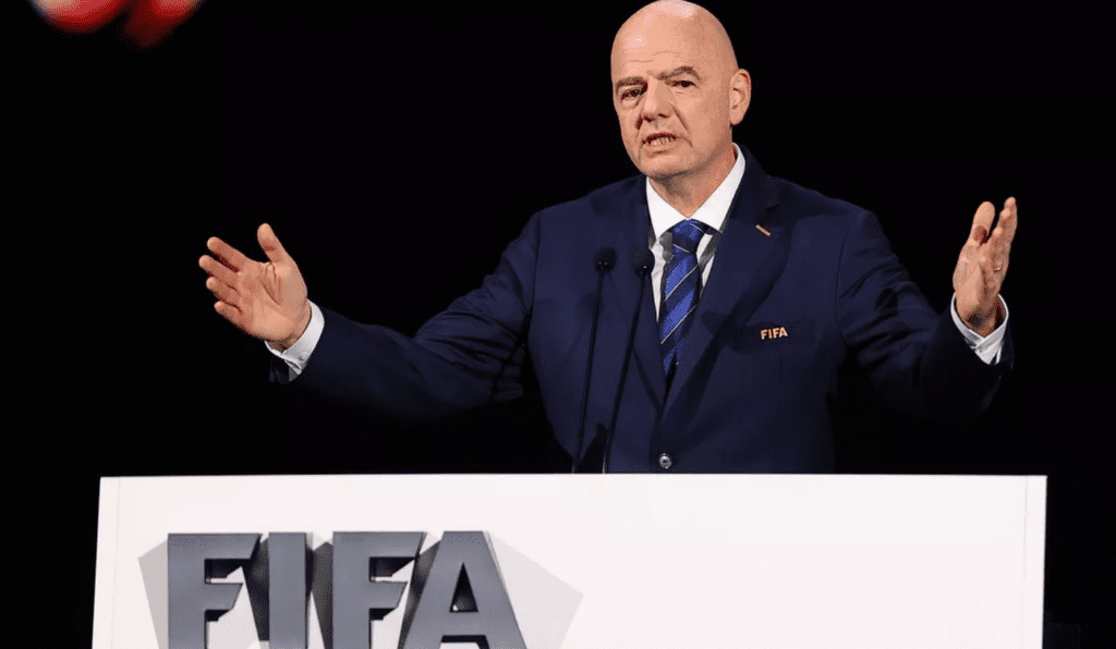 Foto do presidente da FIFA, Gianni Infantino