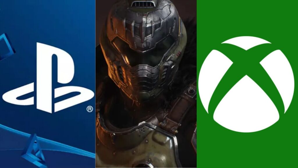 Logos PlayStation, Xbox e Doom