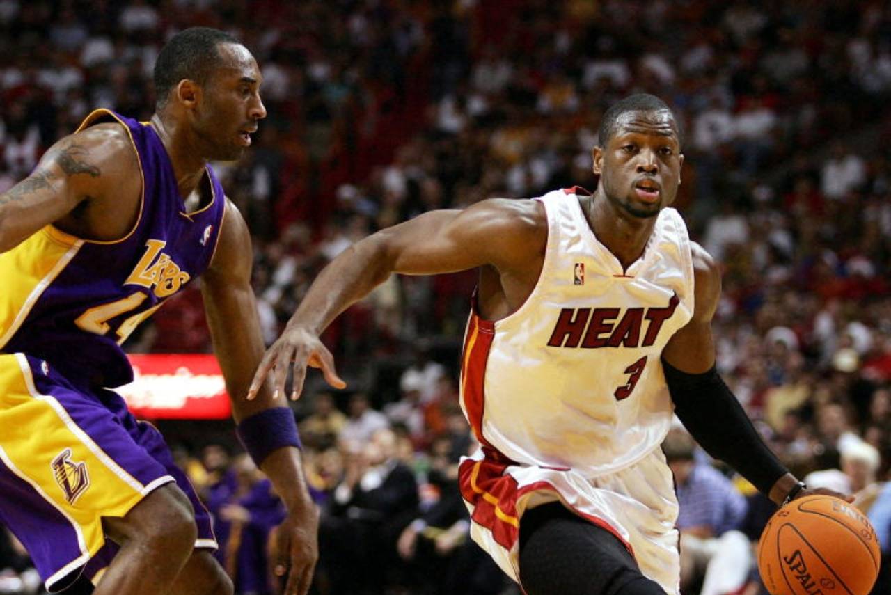 Miami Heat era comandado por Dwyane Wade. Foto: MARC SEROTA/Getty Images North America/Getty Images via AFP