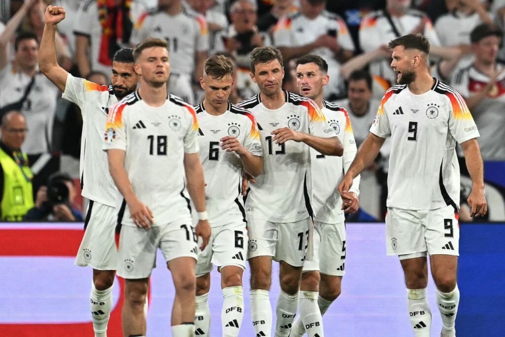 Elenco da Alemanha durante goleada na estreia da Eurocopa 2024