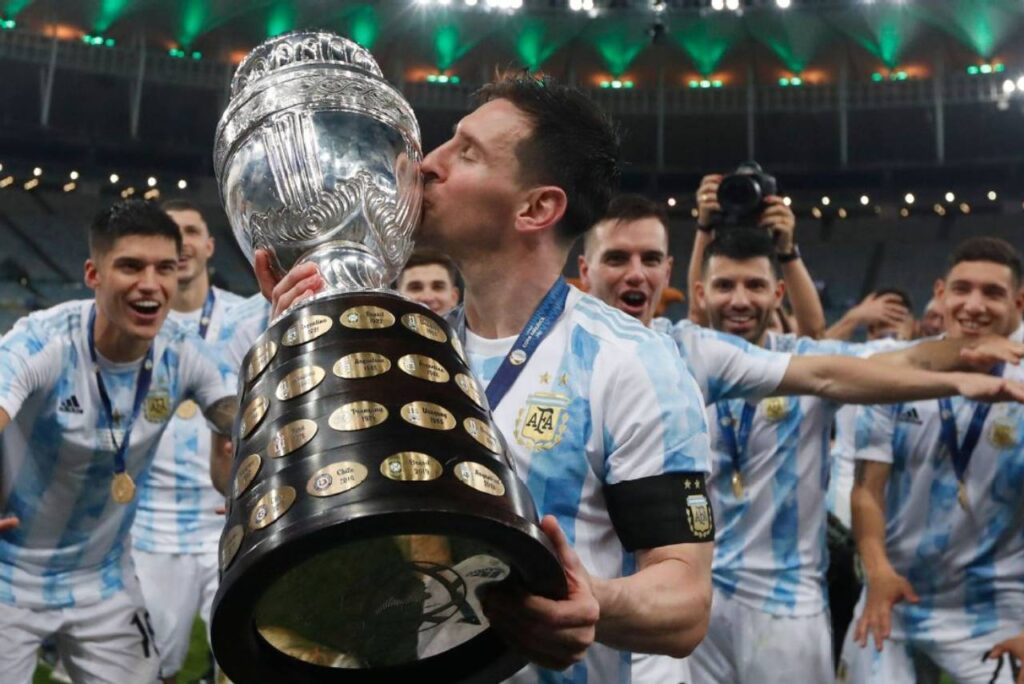 Argentina venceu a última Copa América contra o Brasil no Maracanã. Foto: Divulgação/AFA