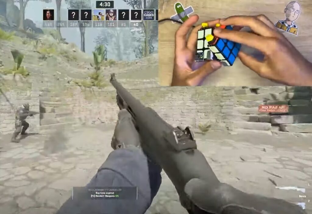 Jogador usa cubo mágico para jogar CS2; veja vídeo