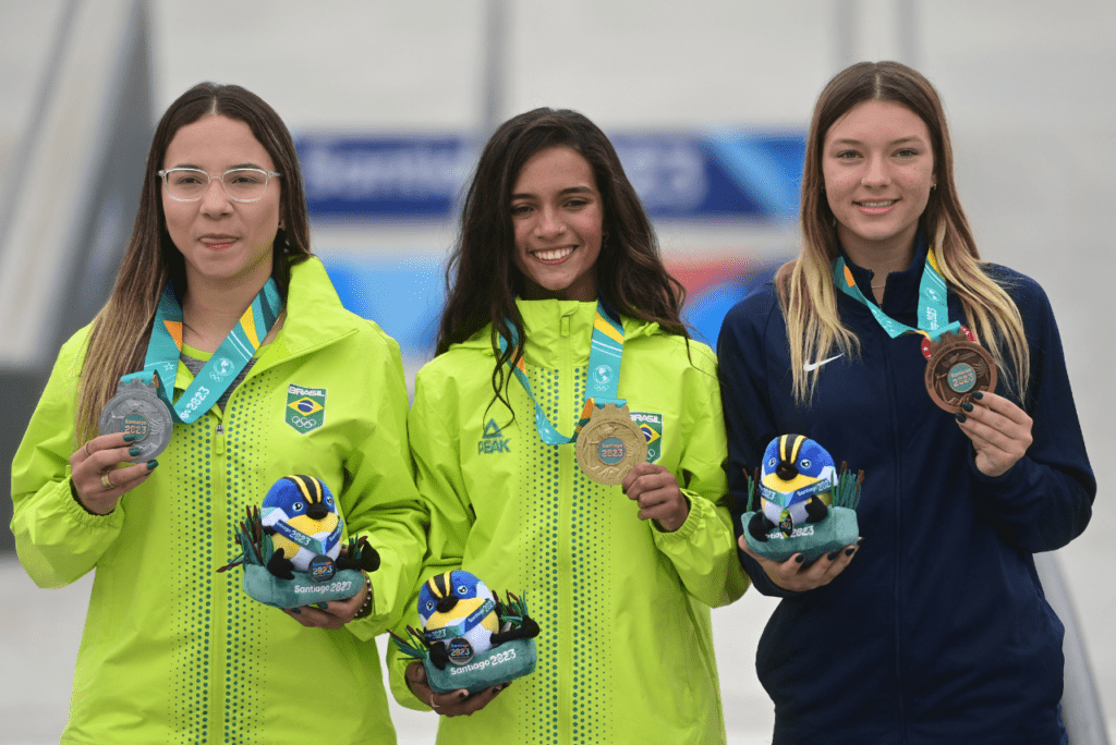 Skate brasileiro fez dobradinha no pan 2023, em Santiago