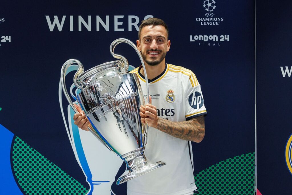 Joselu foi campeão da Champions com o Real Madrid