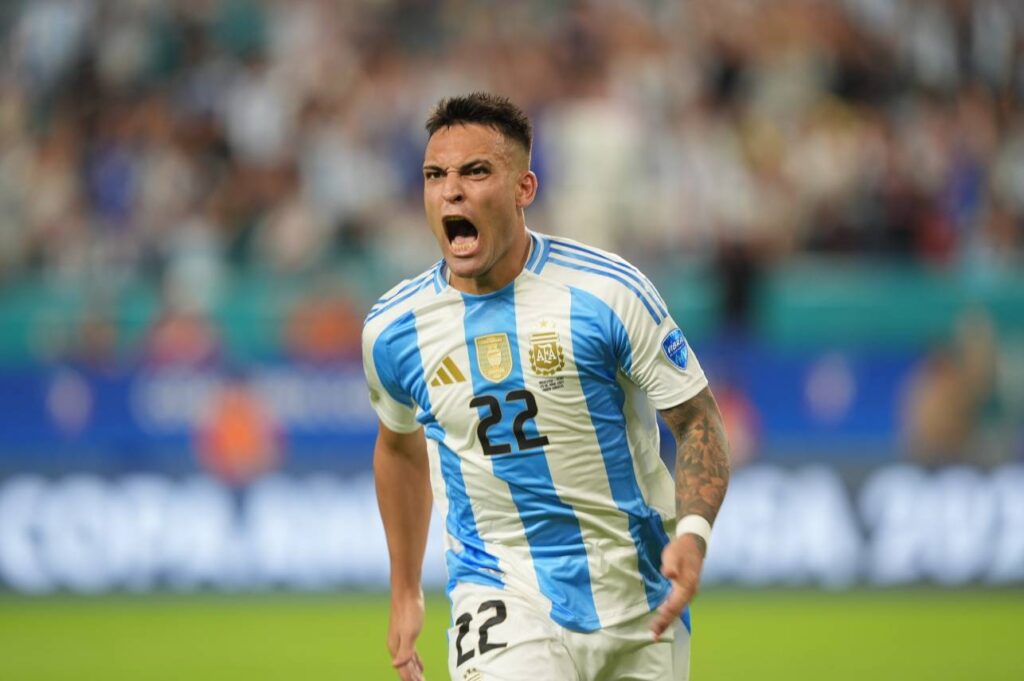 Lautaro balançou as redes na vitória da Argentina. Foto: Reprodução/X