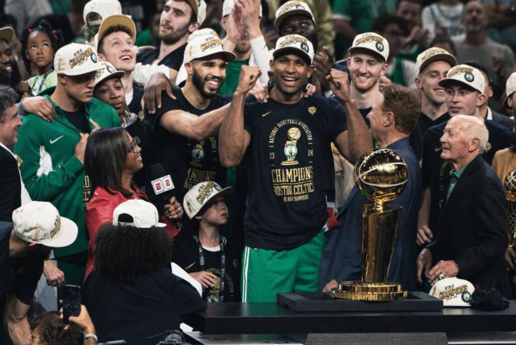 O Boston Celtics é o atual campeão da NBA. Foto: Reprodução/X