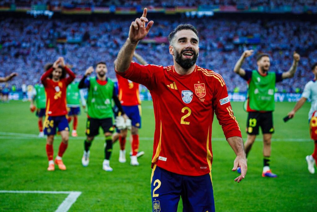 A Espanha vai enfrentar a França na semifinal da competição. Foto: Reprodução/X