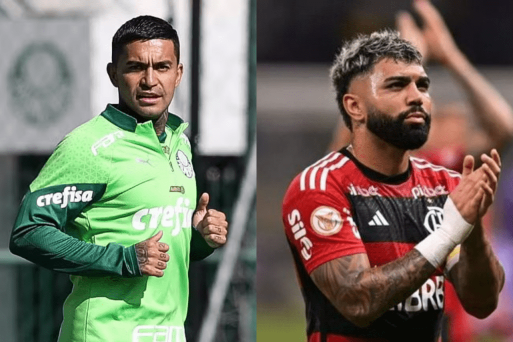 Flamengo e Palmeiras negociam troca entre Dudu e Gabigol