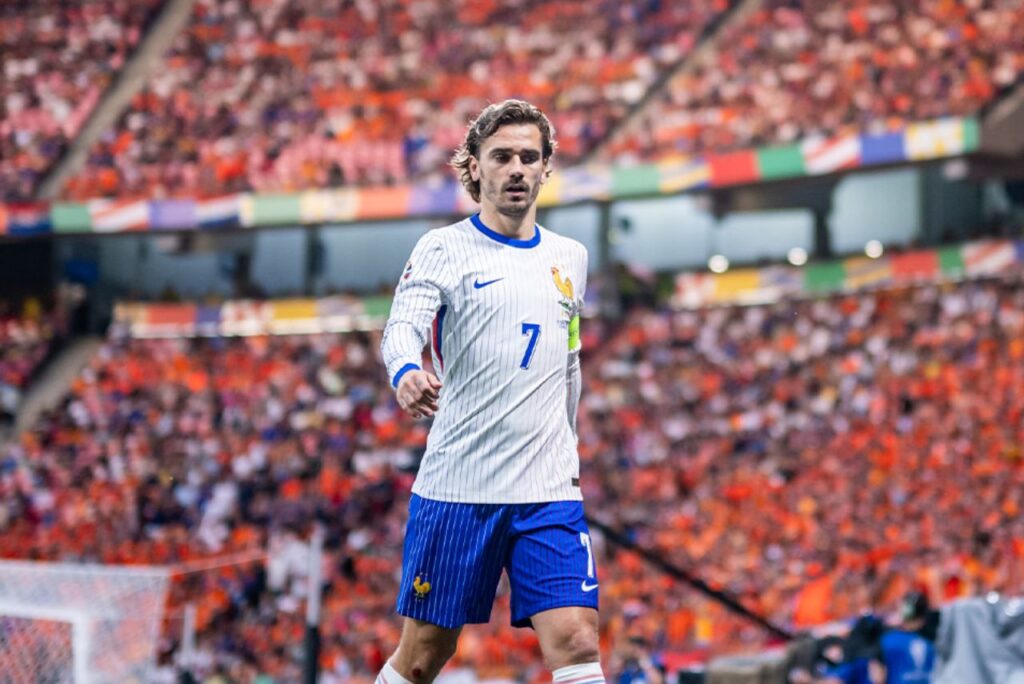 Griezmann em campo na Eurocopa 2024