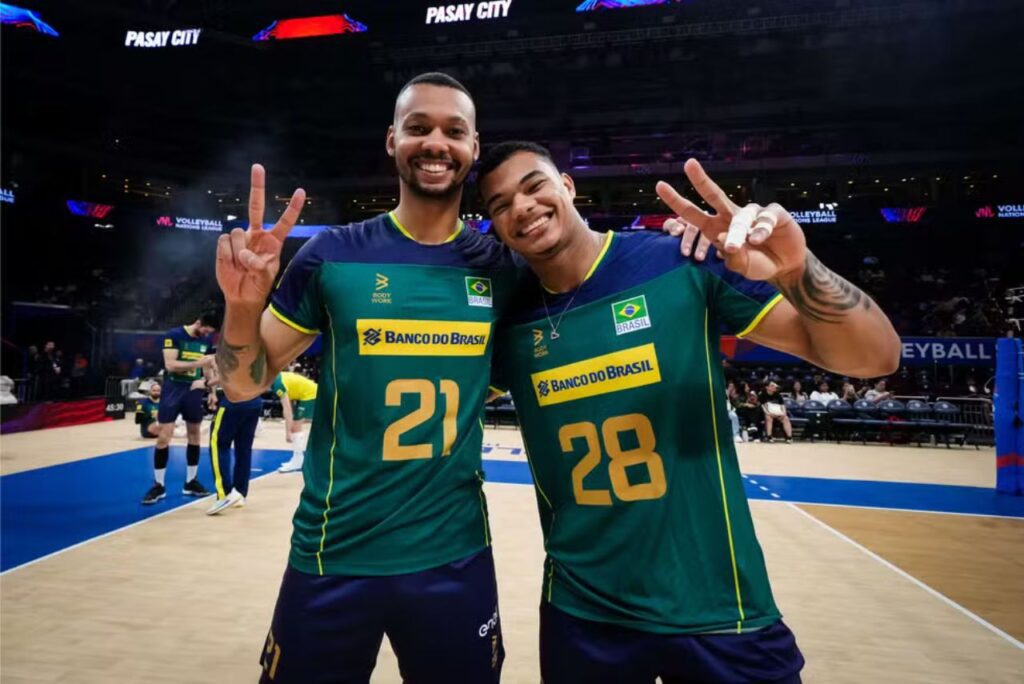 Irmãos Alan e Darlan Souza vão representar o Brasil em Paris 2024 (Foto: FIVB/Reprodução)