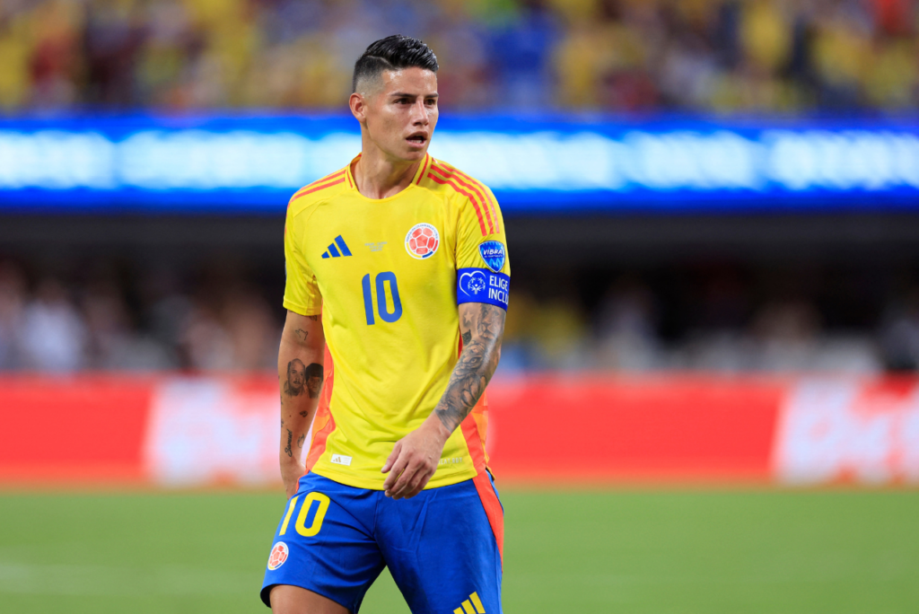 Capitão da Colômbia, James Rodíguez é um dos favoritos a craque da Copa América 2024