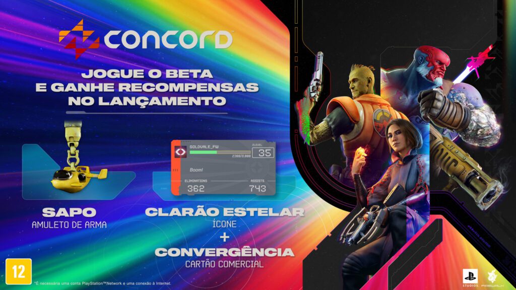 Recompensas do beta de Concord, jogo de PS5 e PC