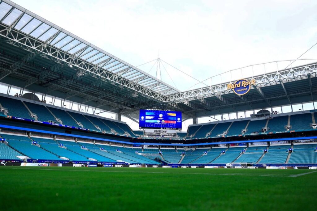 O Hard Rock Stadium será o palco da final da Copa América. Foto: BUDA MENDES/GETTY IMAGES NORTH AMERICA/Getty Images via AFP