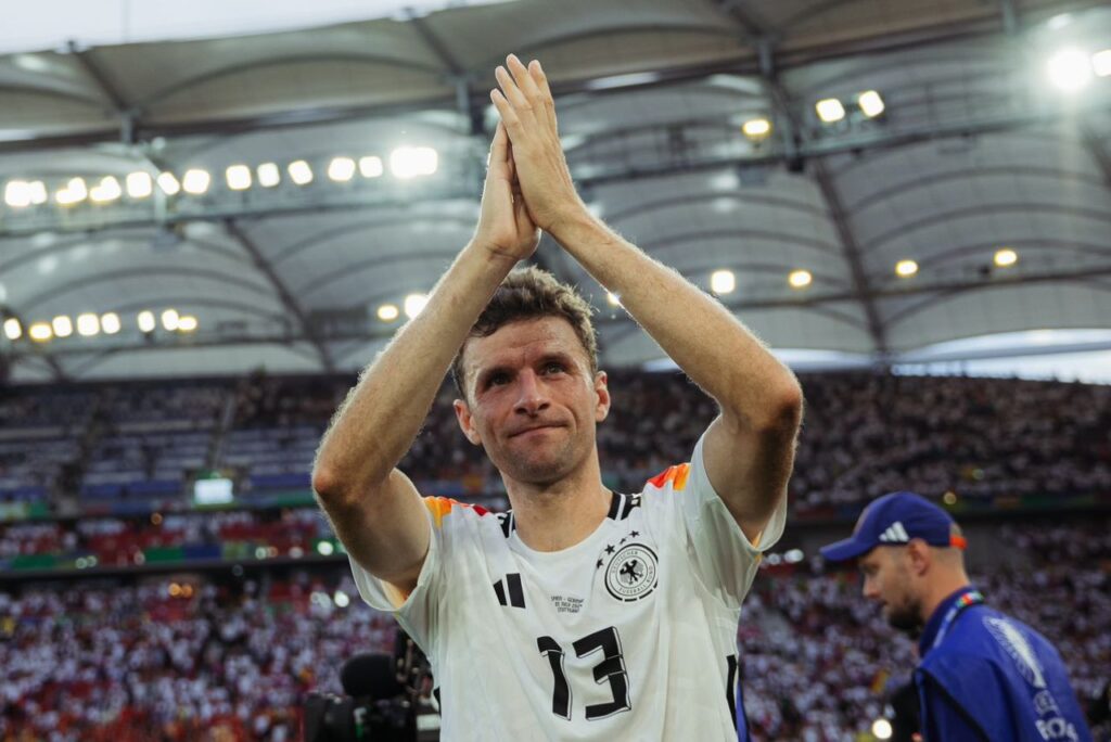 Thomas Müller em seu último jogo pela Alemanha