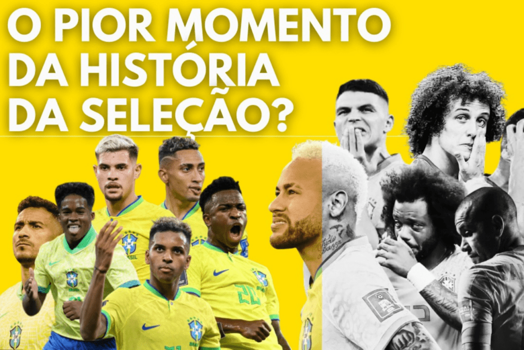 Arte raio-x pior momento da Seleção Brasileira