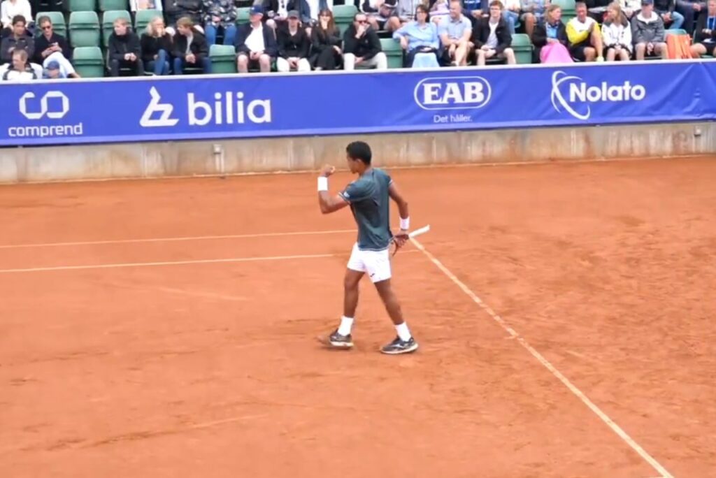 Thiago Monteiro venceu Casper Ruud na Suécia (Foto: Reprodução)