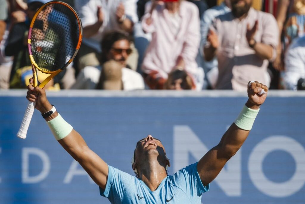 Rafael Nadal comemora vitória